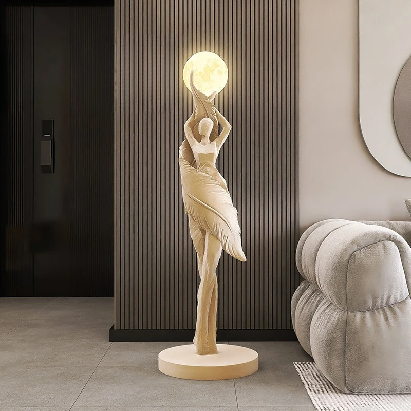 Night Standing Lamp Girl Abstract Art Floor Lamp Living Dining Room TV Cabinet Decoration Sofasides Coffee Shop Indoor Luminaire
