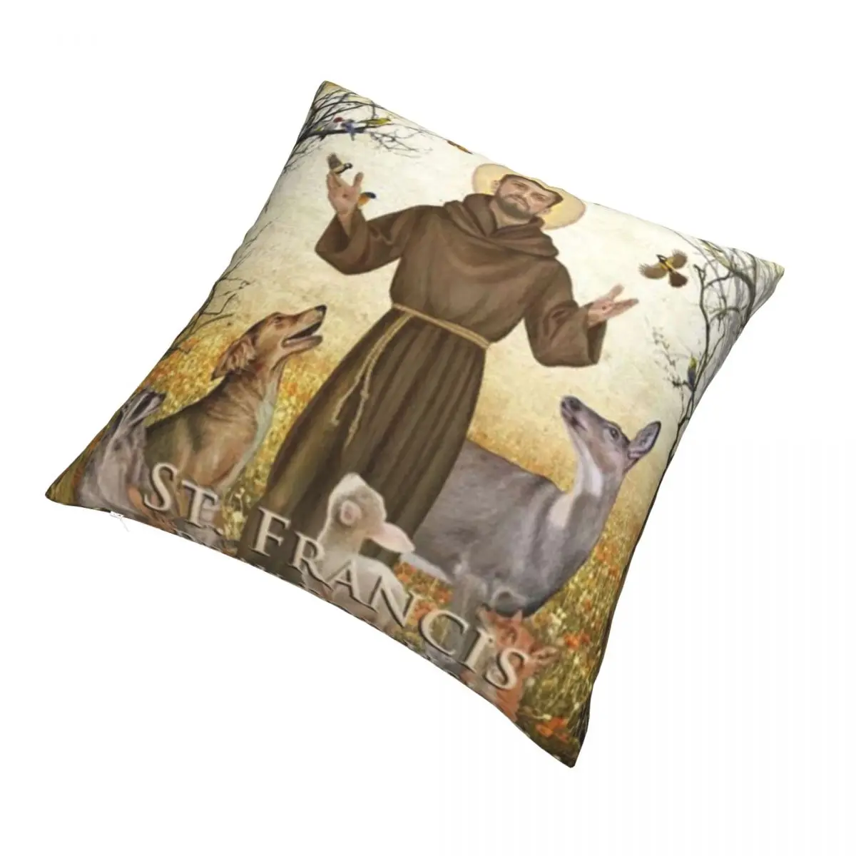 Saint Francis of Assisi Pillowcase Christ Jesus Dakimakura Pillow Case Decor Cushion Cover Home Sofa Bed Bedding Bedroom Nordic