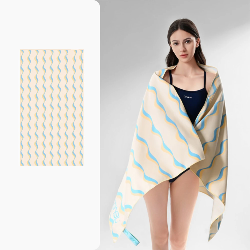 Quick Dry Swimming Robe Hooded Towel, Diving Warm Coat, Beach Changing Cover Up, Hot Spring Sun Protection Towel For Women