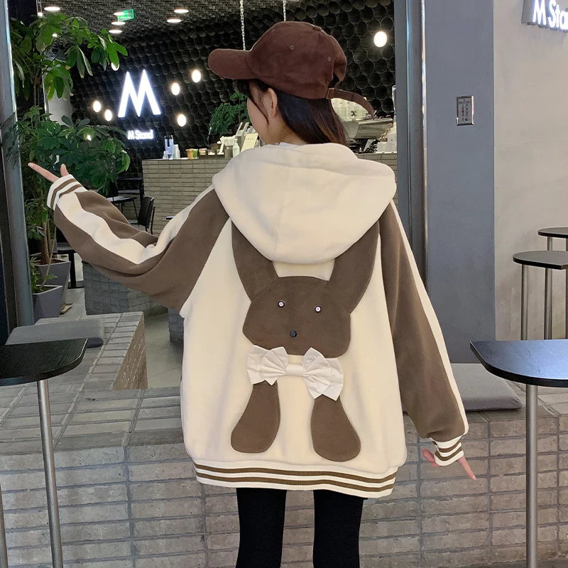 Warm children's jacket 2022 new autumn winter long-sleeved girls' sweater hooded boys' spring coat furry cheap sweater