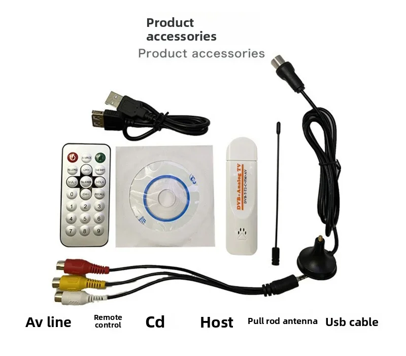 الرقمية DVB t2 PVR التناظرية USB عصا التلفاز موالف دونغل PAL/NTSC/SECAM مع هوائي استقبال HDTV عن بعد ل DVB-T2/DVB-C/FM/DVB/AV