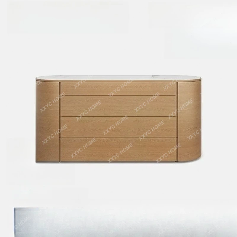 

Y modern simple living room dining side cabinet, Italian minimalist floor rock slab storage chest