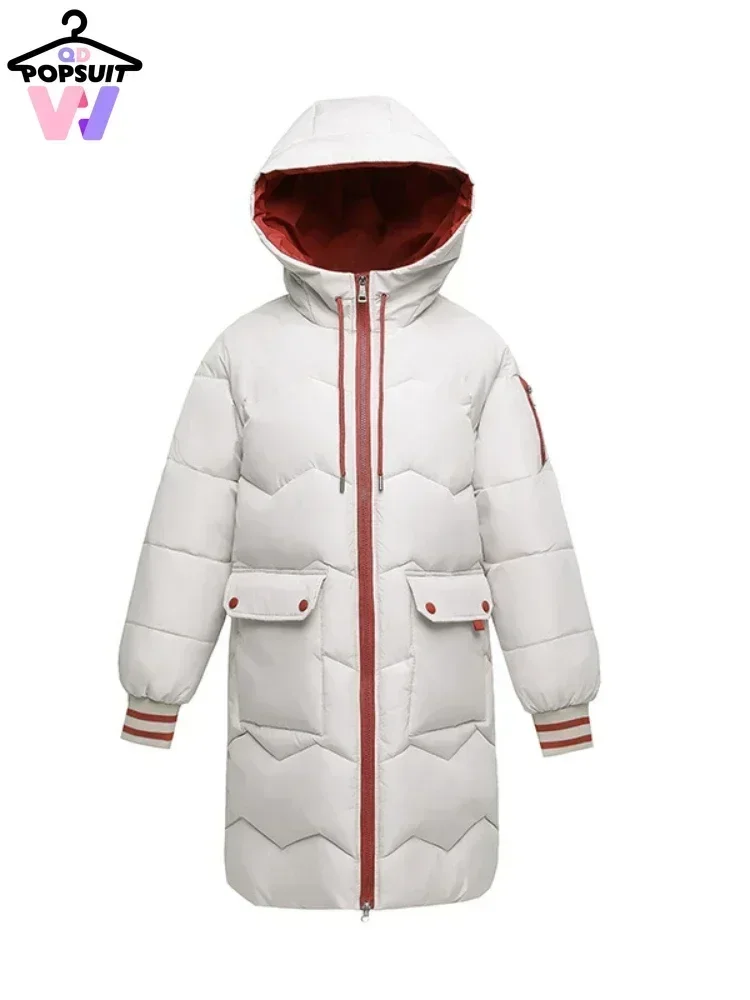 New in Winter Women Jackets Coats Casual Long Parka Cotton Turtleneck Hooded Cuffs Closing Jackets Wind-proof Travelling Coats