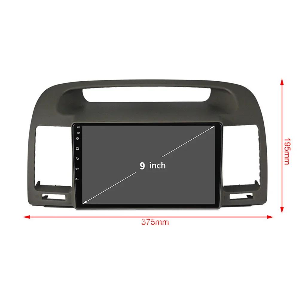 For Toyota Camry 5 XV 30 2001 - 2006 Grey Car Radio Wireless Android Multimedia Navigation Apple CarPlay GPS Touch Screen Stereo