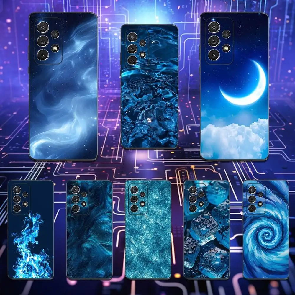 

Beautiful Art Blue Phone Case For Samsung S25,S24,S23,S22,S21,S20,S10,Ultra,Plus,Lite,FE,Soft Silicone Black Cover