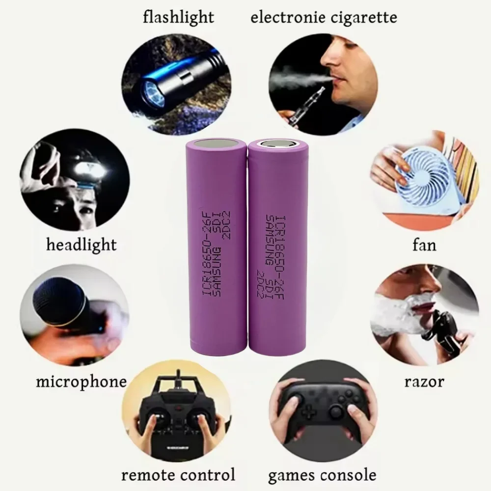 Large Capacity 3.7V 2600mAh ICR18650-26F Rechargeable Lithium Battery Suitable for All Kinds of Electronic Products,With Charger