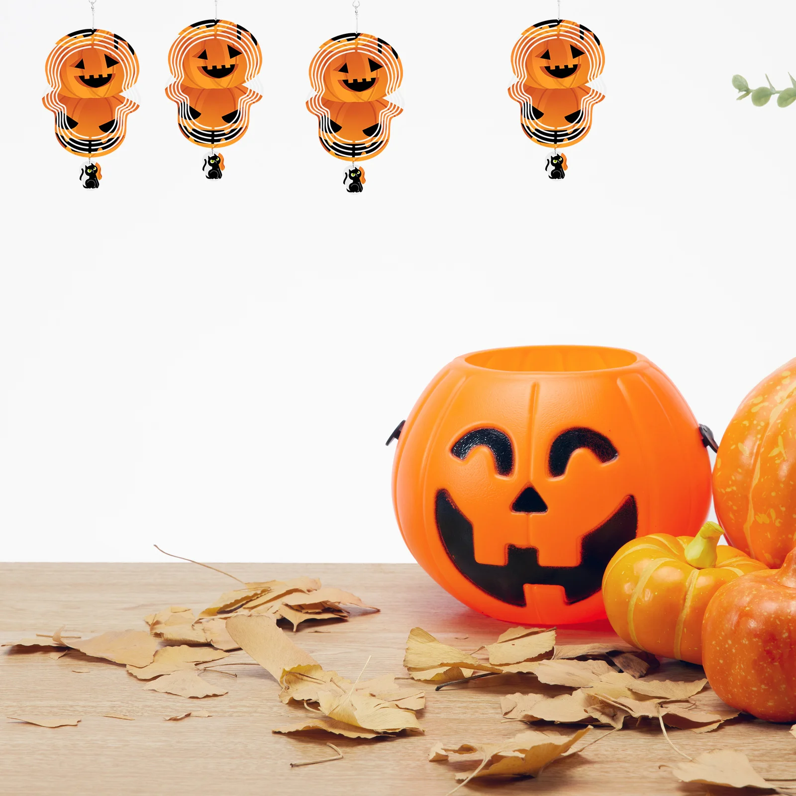 

DIY Sublimation Blank Wind Spinner Aluminum Hanging Ornament Halloween Skull Design Garden Yard Decor Sublimation Wind Spinners