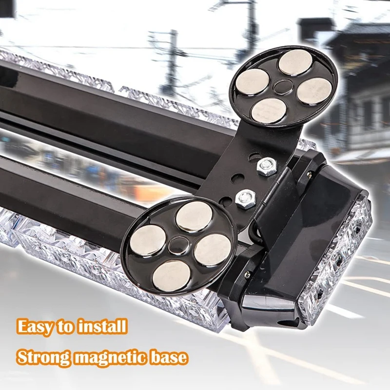 LED Strobe Flashing Light Bar,30 LED High Intensity Emergency Warning Lighting Bar For Car Trailer Roof