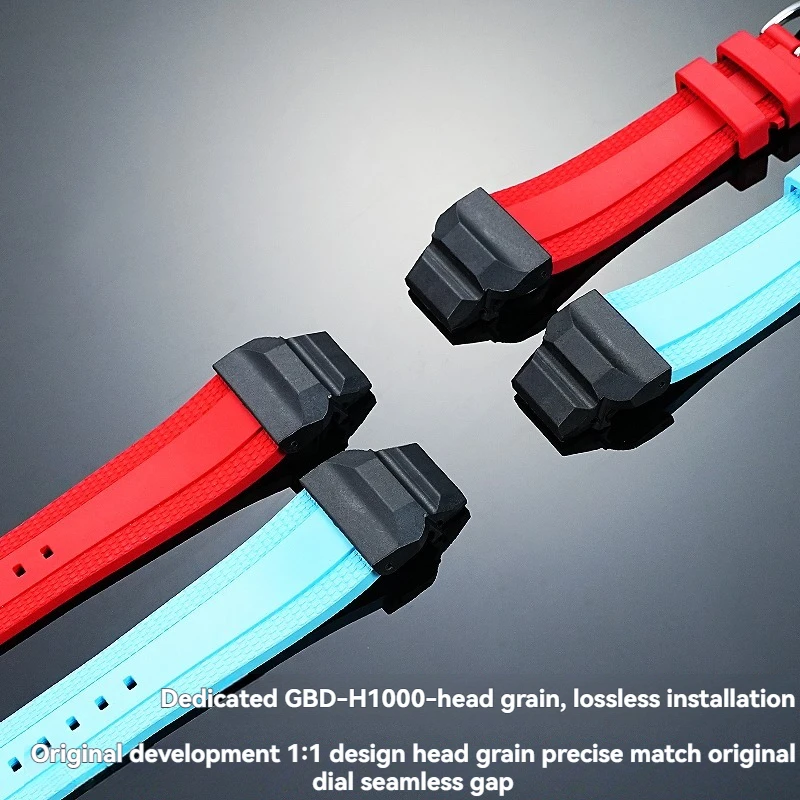 Correa de reloj de fluoroelastómero de repuesto para correa deportiva digital Casio G-SHOCK GBD-H1000 |   Pulsera de goma para reloj inteligente