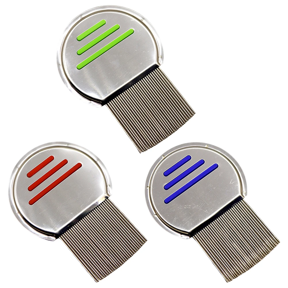 الفولاذ المقاوم للصدأ المنهي مشط للأطفال والكبار ، علاج القمل ، مشط قمل الرأس ، يزيل البيض والقمل البرغوث ، والحيوانات الأليفة