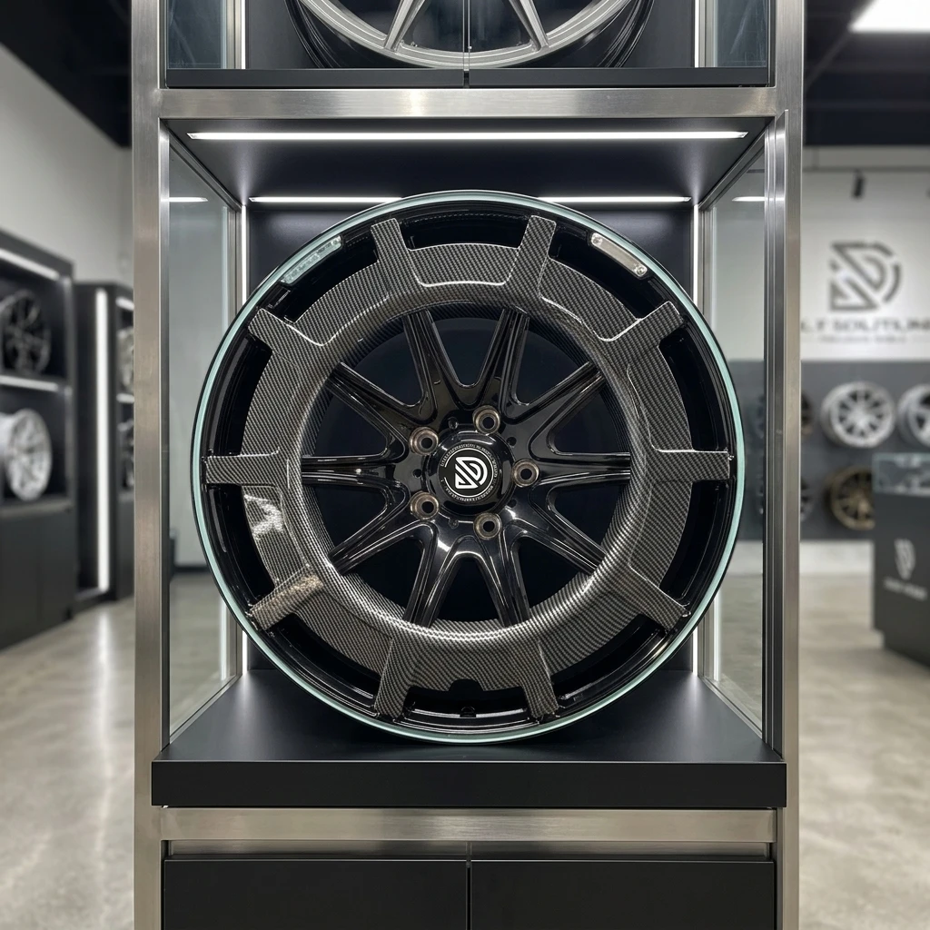 19-24 Inch Custom Carbon Fiber Forged Wheel Rim, High Strength Alloy Hub For Supercar Luxury Racing Car Upgrade Parts