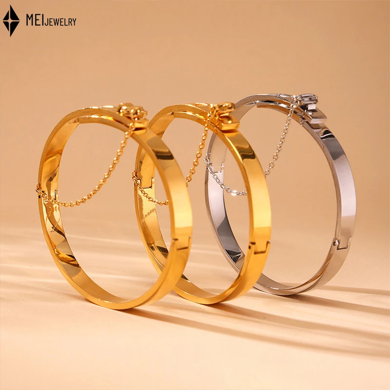 

INS Style Summer Fashion Handpiece Stainless Steel Jewelry Chain Geometric Buckle Bracelet Women