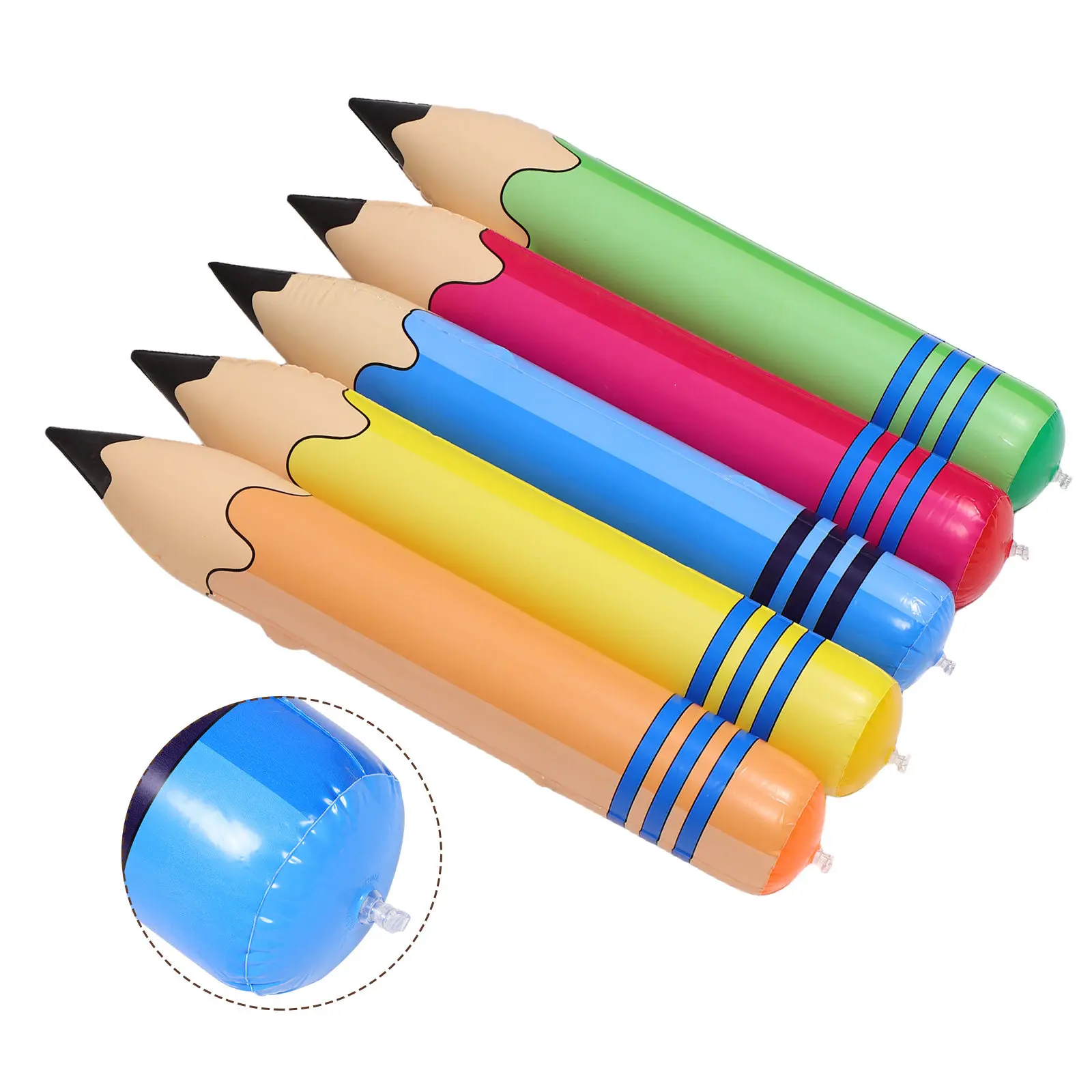 

Набор из 5 гигантских надувных карандашей для детского сада, образовательных мероприятий, вечеринок и декораций в стиле мелков