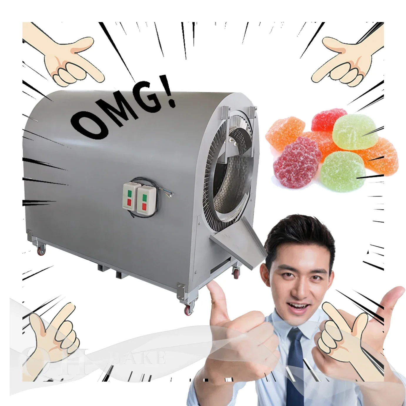 Small coating Candy Surface Oil Coating Machine  gummy oil sugar coating machine /candy Surface polishing  machine factory outle