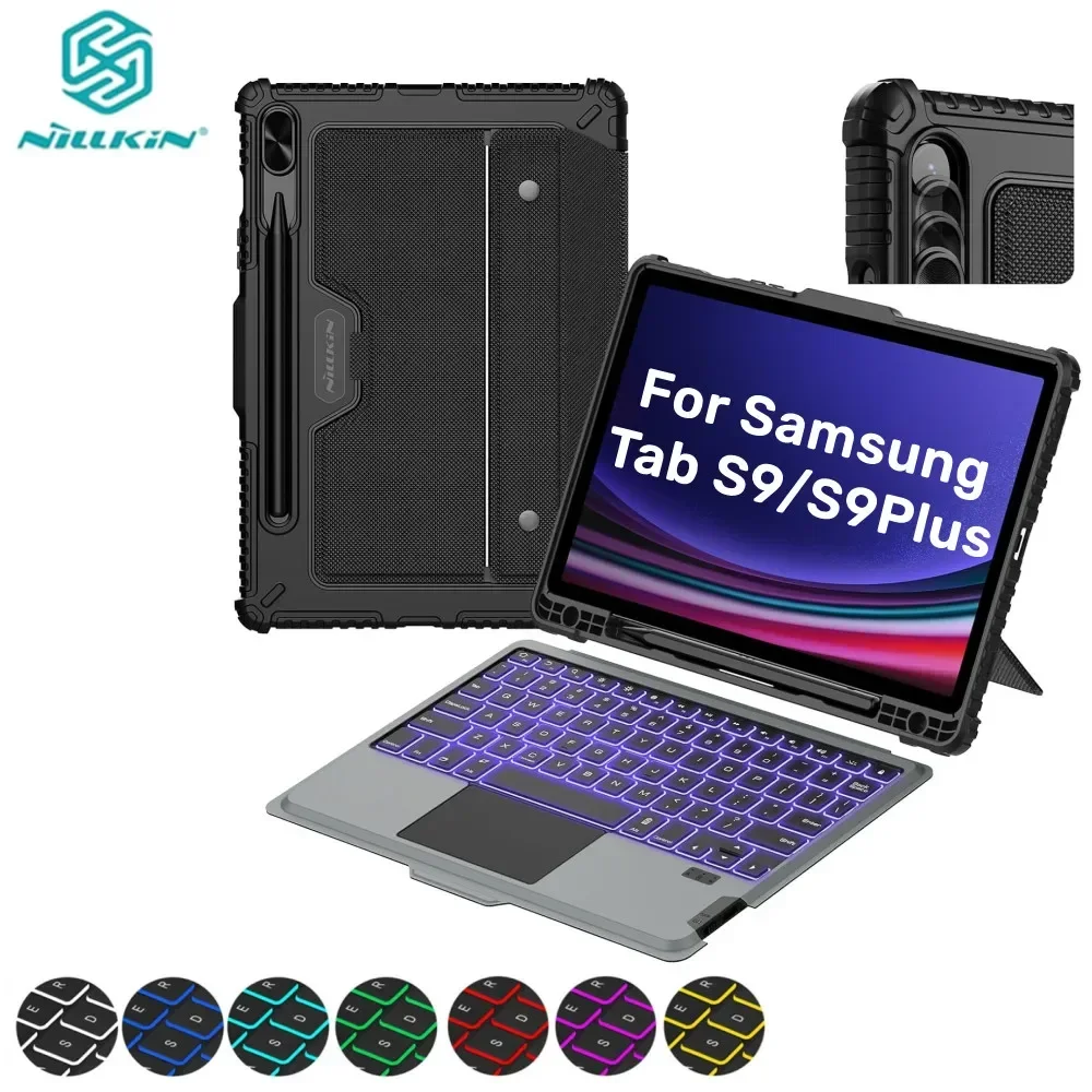 NILLKIN Magic Keyboard For Samsung Galaxy Tab S10+ Case Backlight Keyboard For Samsung Tab S9/S9 Plus Case With Len Protection