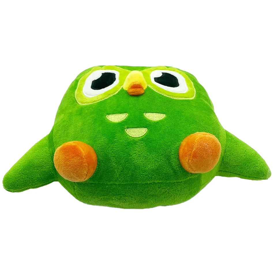 Green Duolingo Owl Plush Toy Duo Plushie Of Duo The Owl Cartoon Anime Owl Doll Soft Stuffed Animal Toy Children Birthday Gift