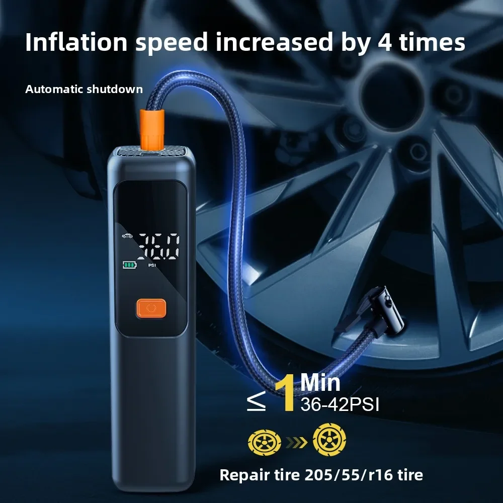 

High-Power Portable Electric Car Air Pump - Multifunctional Tire Inflator for Vehicles
