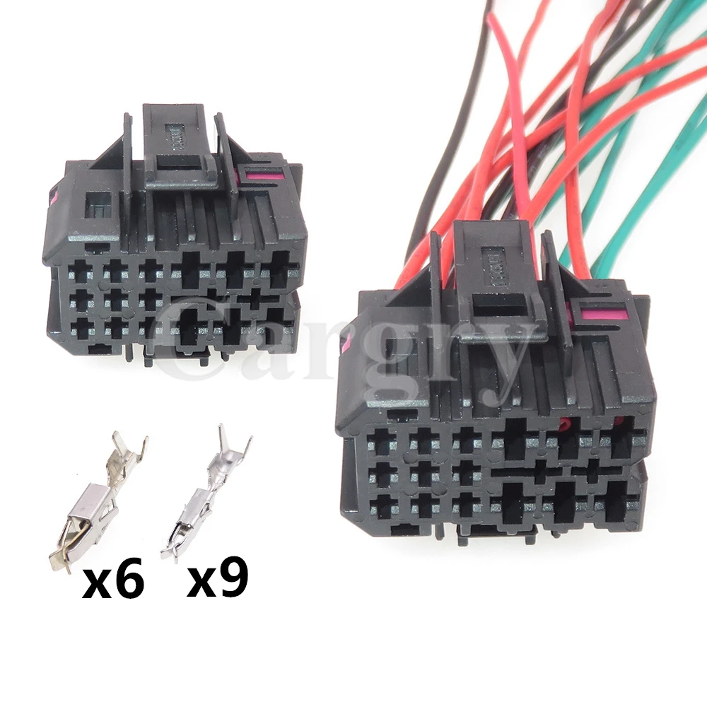 1 Set 15P 1J0962615 Automobile Wiring Harness Unsealed Composite Connector Car Starter Electrical Socket With Terminal