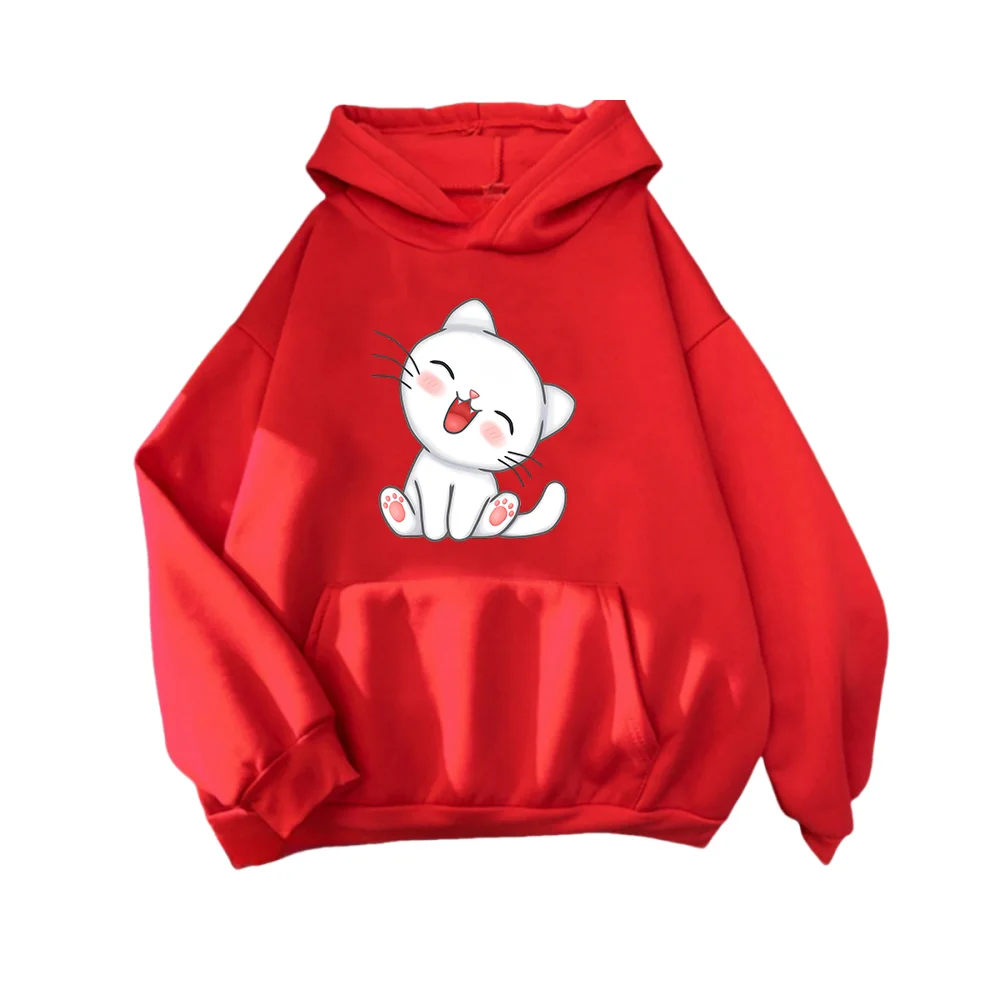 y2k Fortune cat hoodies streetwear kawaii harajuku sweatshirt ropa women men winter clothes outerwear outfits cute kawaii tops