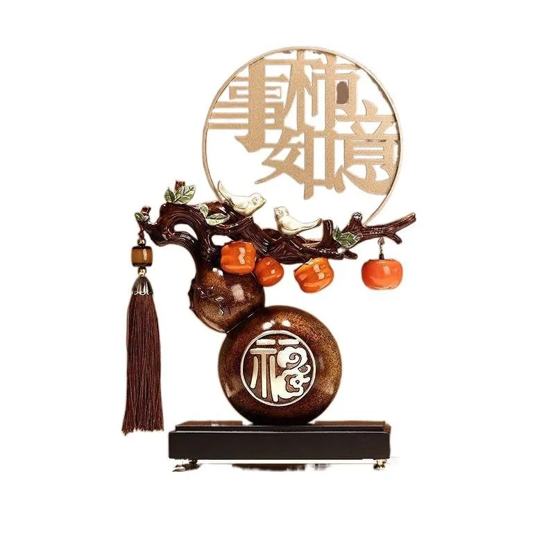 

gourd ornaments, Chinese home living room decorations, housewarming high-end gifts