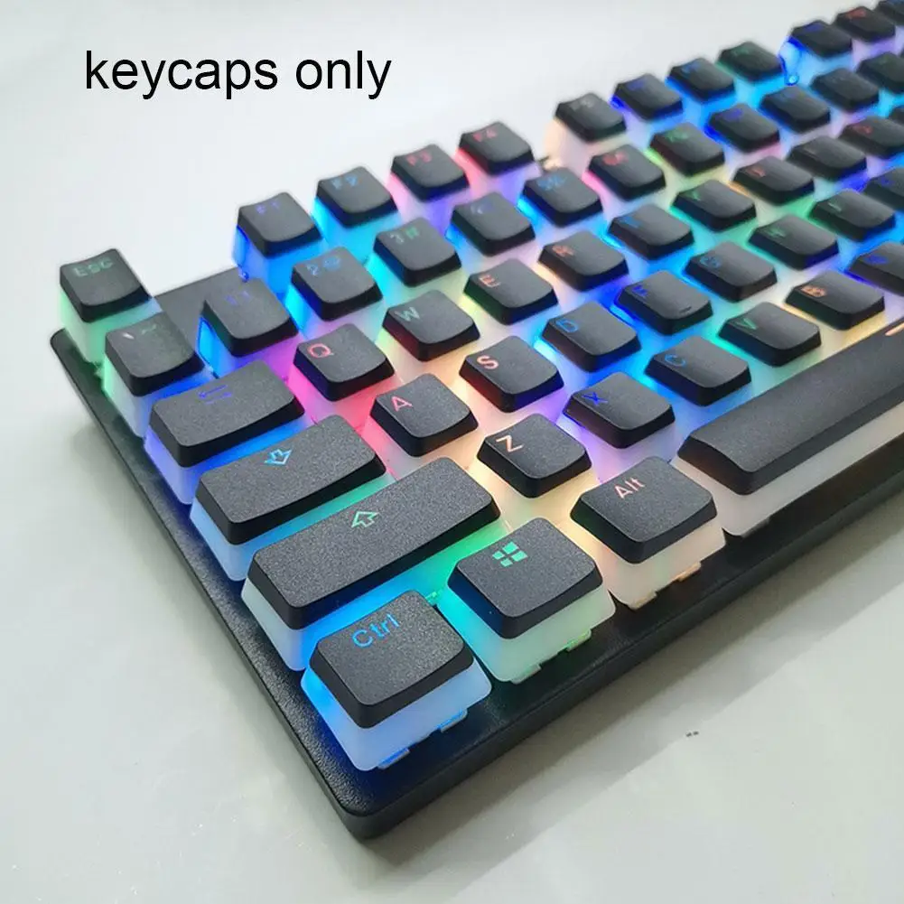 

108 Keys Pudding Keycaps OEM Profile Double Shot PBT Backlight Keycaps for Mechanical Gaming Keyboard Mx Switch