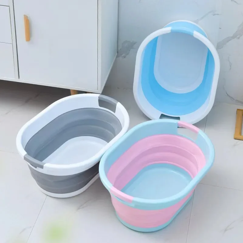 

Folding Dirty Laundry Basket Laundry Baskets Thickened Household Storage Baskets Bathroom Laundry Basin Plastic Basin