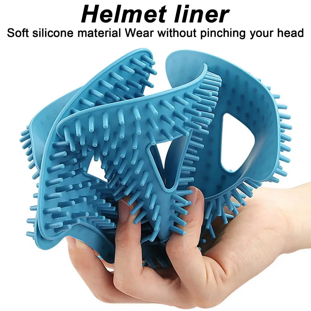 Cycling Helmet Pad Anti-slip Silicone Tooth Helmet Liner Pad Motorcycle Bike Padding Insert Cushion Liner Mat Helmet Accessories