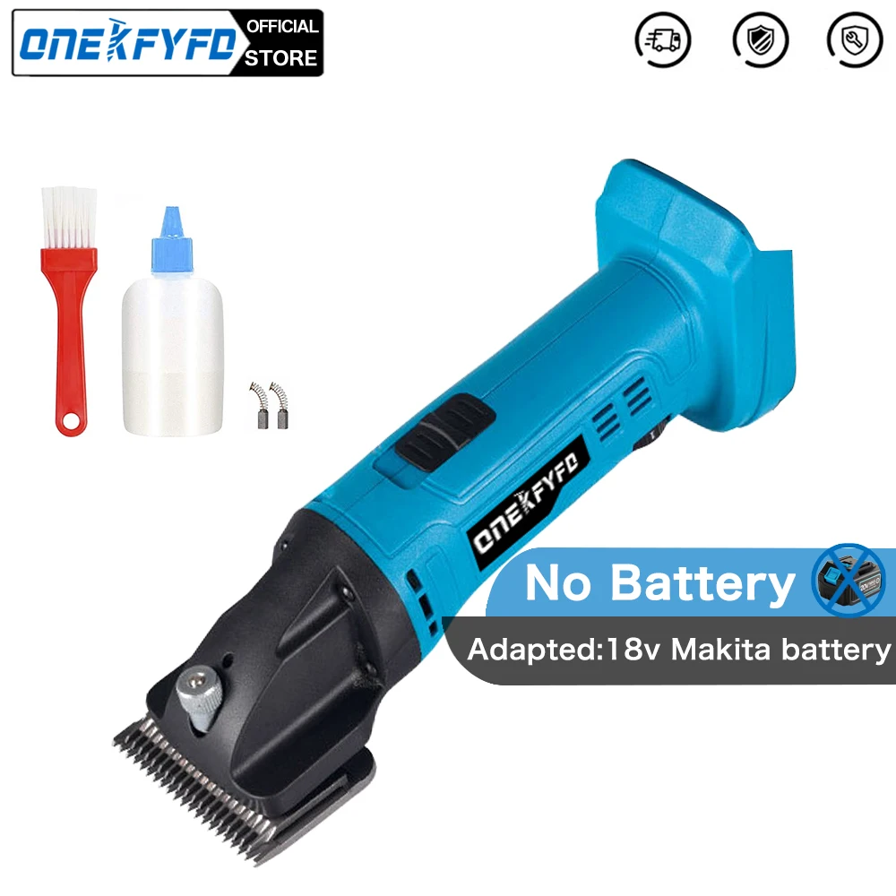 ONEKFYFD Horse Clippers Professional Electric Animal Grooming Kit 6 Speed Equine Cattle Farm Livestock for Makita 18V Battery