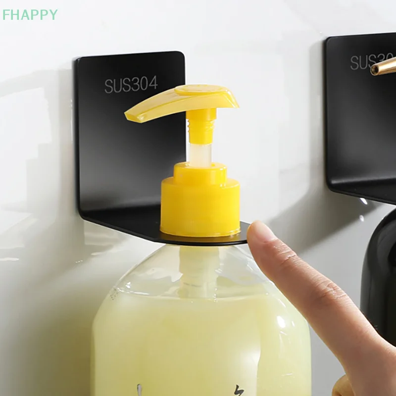 Gancho para botella de Gel de ducha de acero inoxidable, colgador colgante sin taladro, soporte para pasta, champú, jabón, botella líquida, gancho de montaje en pared