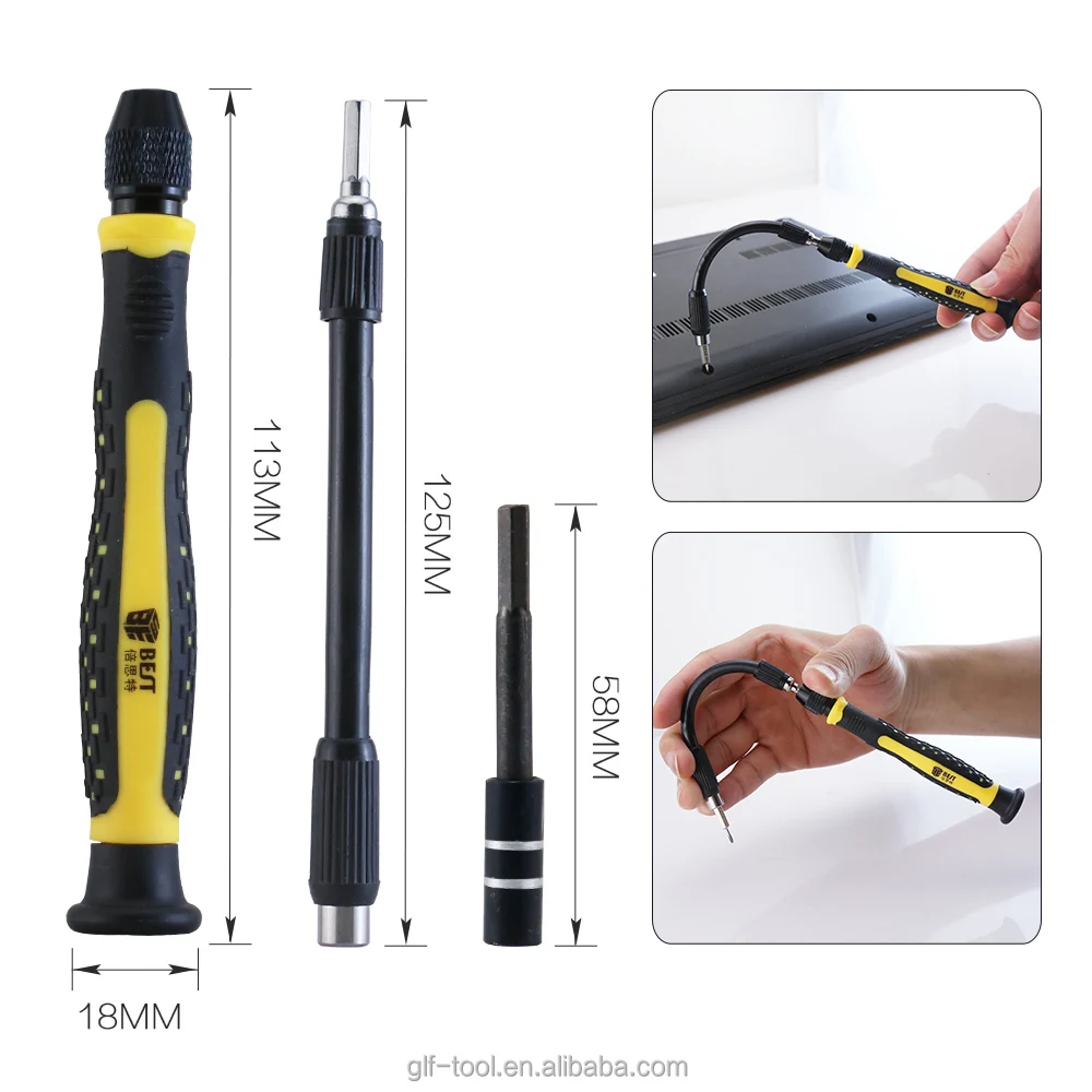 New Design BST-8922 38 in 1 Repair tool Kit mini Rechargeable Precision Screwdriver Bit Set Including torx Phillips Pentalobe