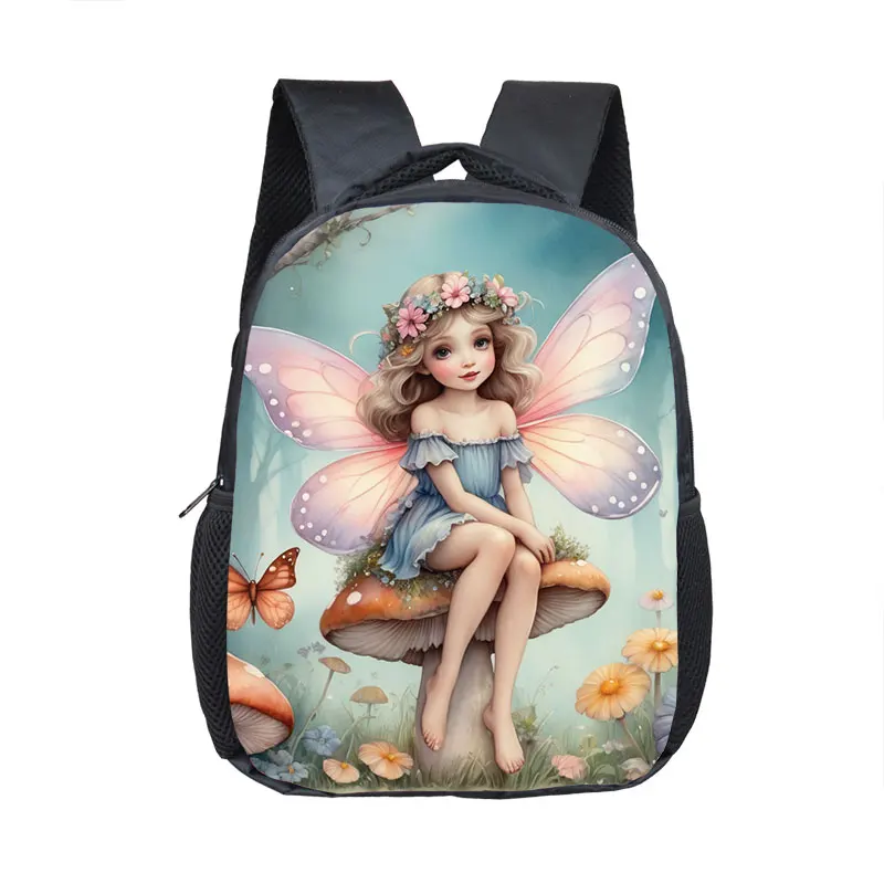 12 Inch Cute Fairy Elf Butterfly Backpack for 2-4 Years Old Kids Kindergarten Bag Children School Bags Toddler Backpacks Bookbag