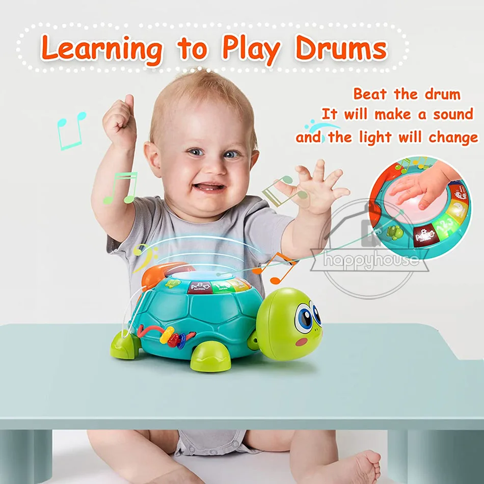 Baby Toys 0 6 12 Months Musical Turtle Toy Lights Sounds Musical Toy For Baby Girl Boy Montessori Educational Toy for Kids 1 2 3