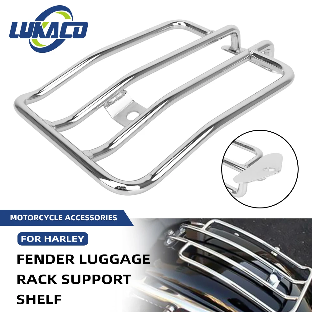 

Motorcycle Steel Rear Fender Luggage Rack Support Shelf Solo Seat Chrome Black For Harley Sportster Iron XL 883 1200 2004-2021