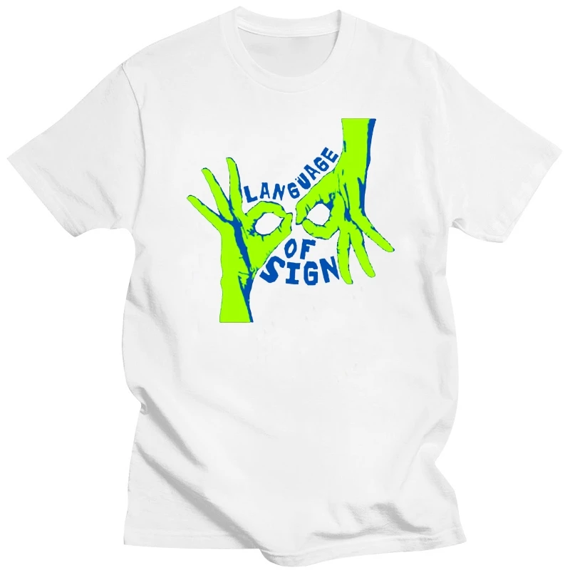 Language of Sign T shirt Interpreter tee sign language mute deaf hand gesture interpreter