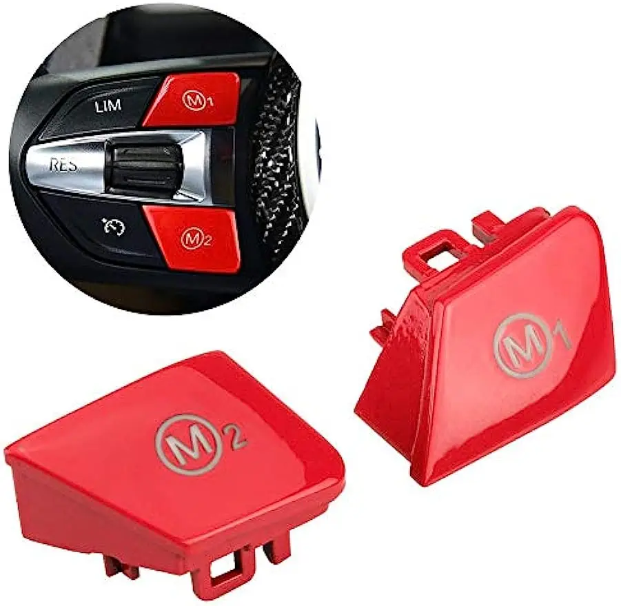 Gloss Red Cruise Control Switch Button For BMW M1 M2 F10 F20 F30 F32 F25 F26 F15 F16