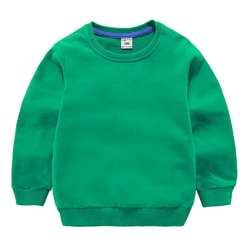 

Boys' Crewneck Thin Sweatshirt Girls Sport Long Sleeve Cotton Pullover Tops Kids Toddler Solid T-Shirt