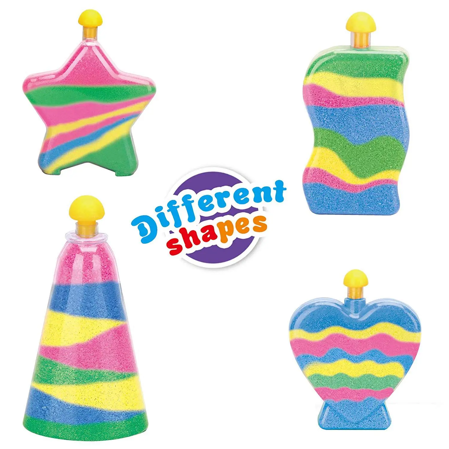 7 designs caixa de presente kit de arte de areia colorida diy garrafa de areia em camadas artesanato brilho no escuro areia decoração de casa presente para crianças meninas