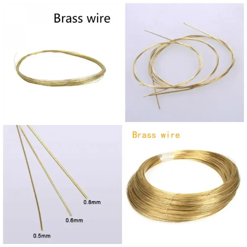 

1pcs Brass Wire Line DIY Wires Material Diameter 0.5mm 0.6mm 0.8mm 1mm , Length 10Meter