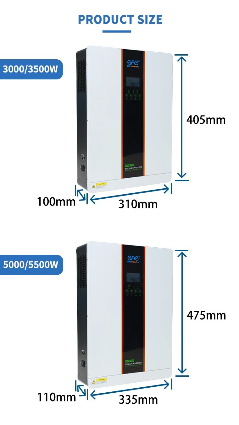 2023 Новая функция 5 кВА 5000 ВА 3 кВА 500 В постоянного тока чистая синусоида гибридный солнечный инвертор для бытовой техники солнечная система