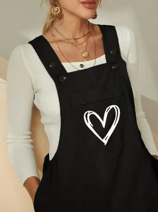 

Women Overalls New Style Fashion Female Daily Clothing Cotton Adjustable Strap Pants Pocket Casual Strap Pants Women's Wear