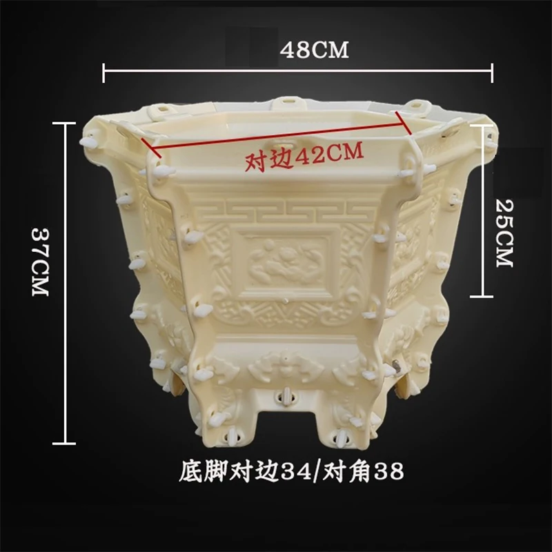 Liuding flower pot mold cement products homemade model plastic mold landscaping flower planting DIY flower box template