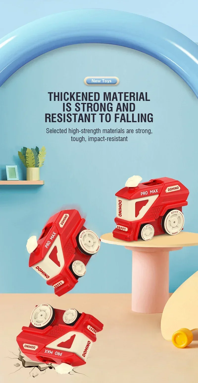 Domino elettrico Treno Posa automatica Domino Blocco di mattoni con suono Luce Puzzle Gioco Giocattolo educativo Regali di Natale per bambini