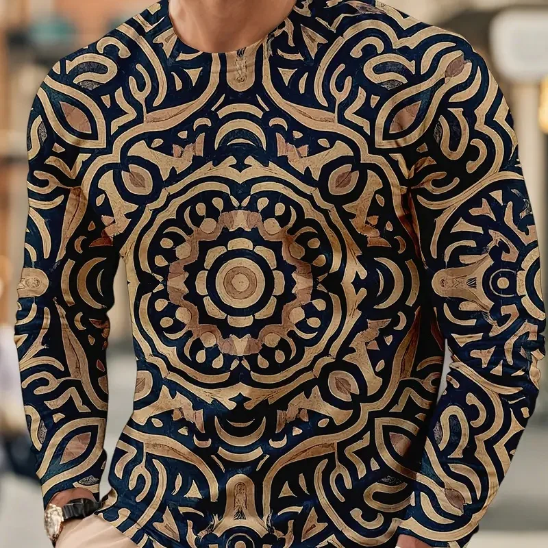 

The new spring and summer men's long-sleeve T-shirt is suitable for wearing outdoors in spring and autumn, made of polyester wit