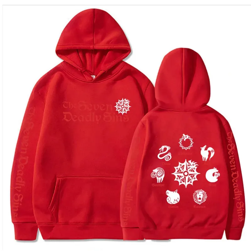 CyAnime the Seven Deadly Sins Meliodas Elizabeth Diane Ban King Gowther Merlin Escanor logo Hoodies Harajuku Unisex Sweatshirt