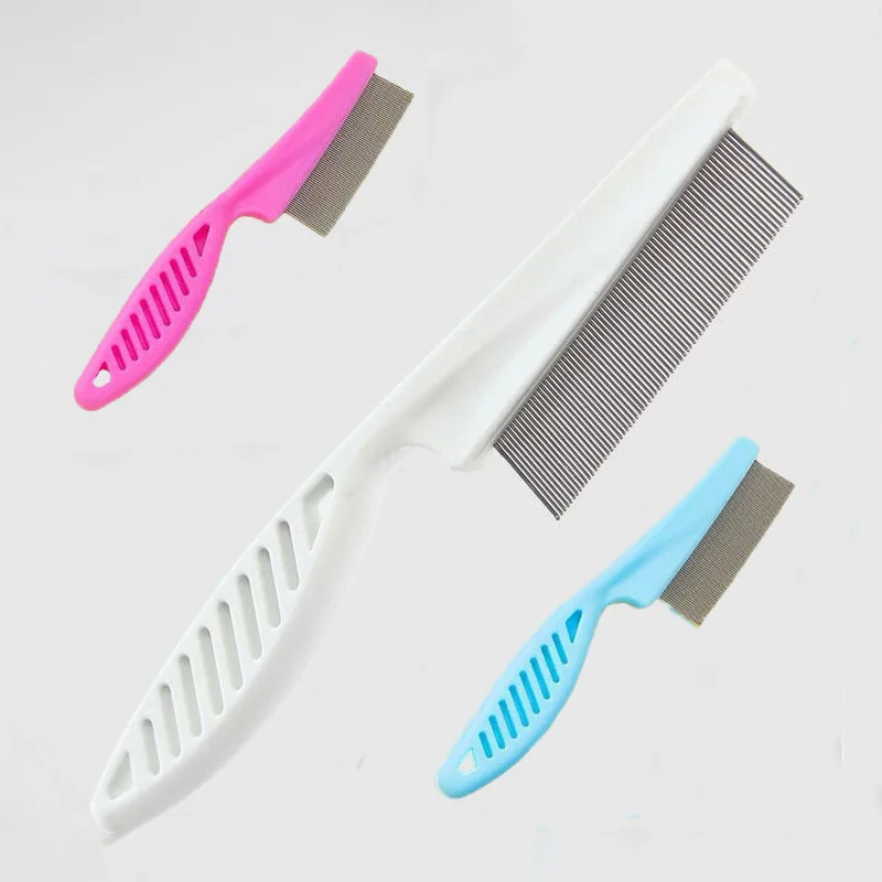 Pet comb factory wholesale dog pin comb stainless steel cat comb small dense tooth comb dog flea comb in addition to flea comb