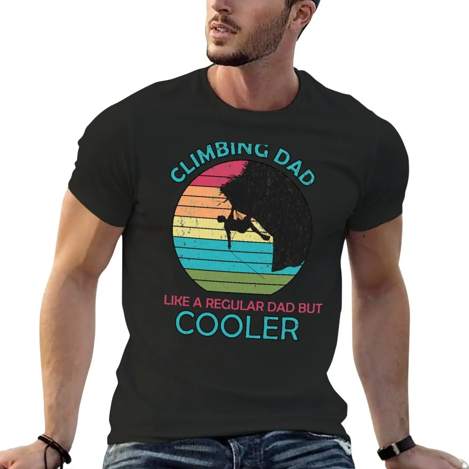 Climbing Dad Like A Regular Dad But Cooler,Climbing Dad,Retro Climbing Shirt, Gift For Climbing Dad, Fathers Gift, Funny T-Shirt