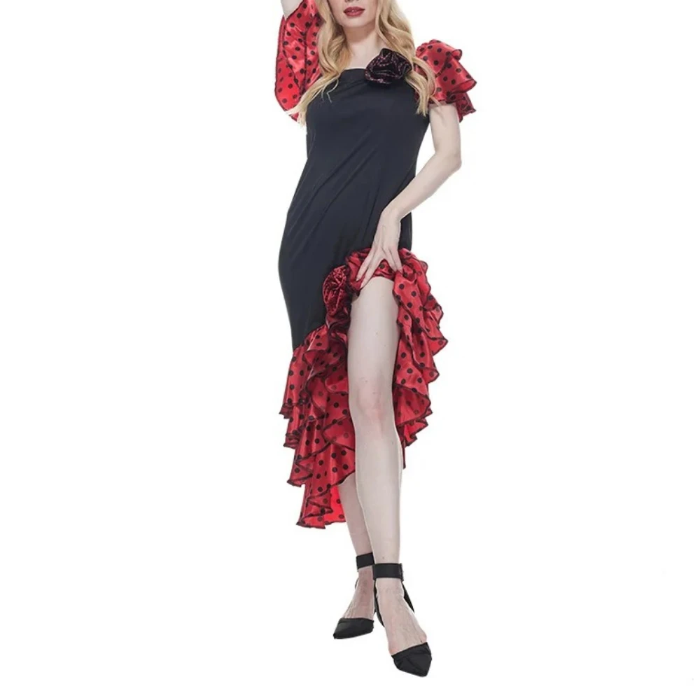 

Bold New Mexican Flamenco Dress for Adults - Stage, Cosplay & Holiday Events (Halloween/Christmas), Size L Dance Costume Gift