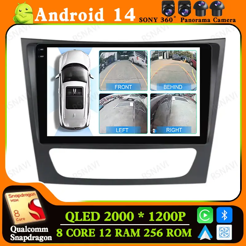 

Andoird 14 Car Radio For Mercedes Benz E-class W211 2002 - 2008 BT GPS 5G WIFI Multimedia Head Unit Stereo Navigation DSP DVD