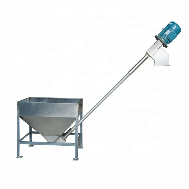 Sistema transportador en espiral flexible: barrena segura para alimentos con motor (Avellanas/Polvo de sierra)