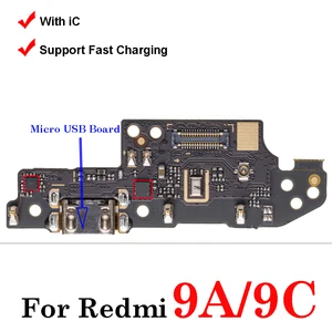 Platte des Belastungsanschlussstecker, flexibles Kabel mit Mikrofon für Xiaomi Redmi 8, 8a, 9, 9A, 9C, Note 8, 8t, 9, 10, 11 S Pro, Poco M4, X4 Pro 10 Hauptverkaufsplatte Xiaomi 9 - №5
